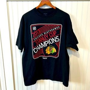 Chicago Blackhawks XL T-shirt 2013 Stanley Cup Champions XL black NWOT black
